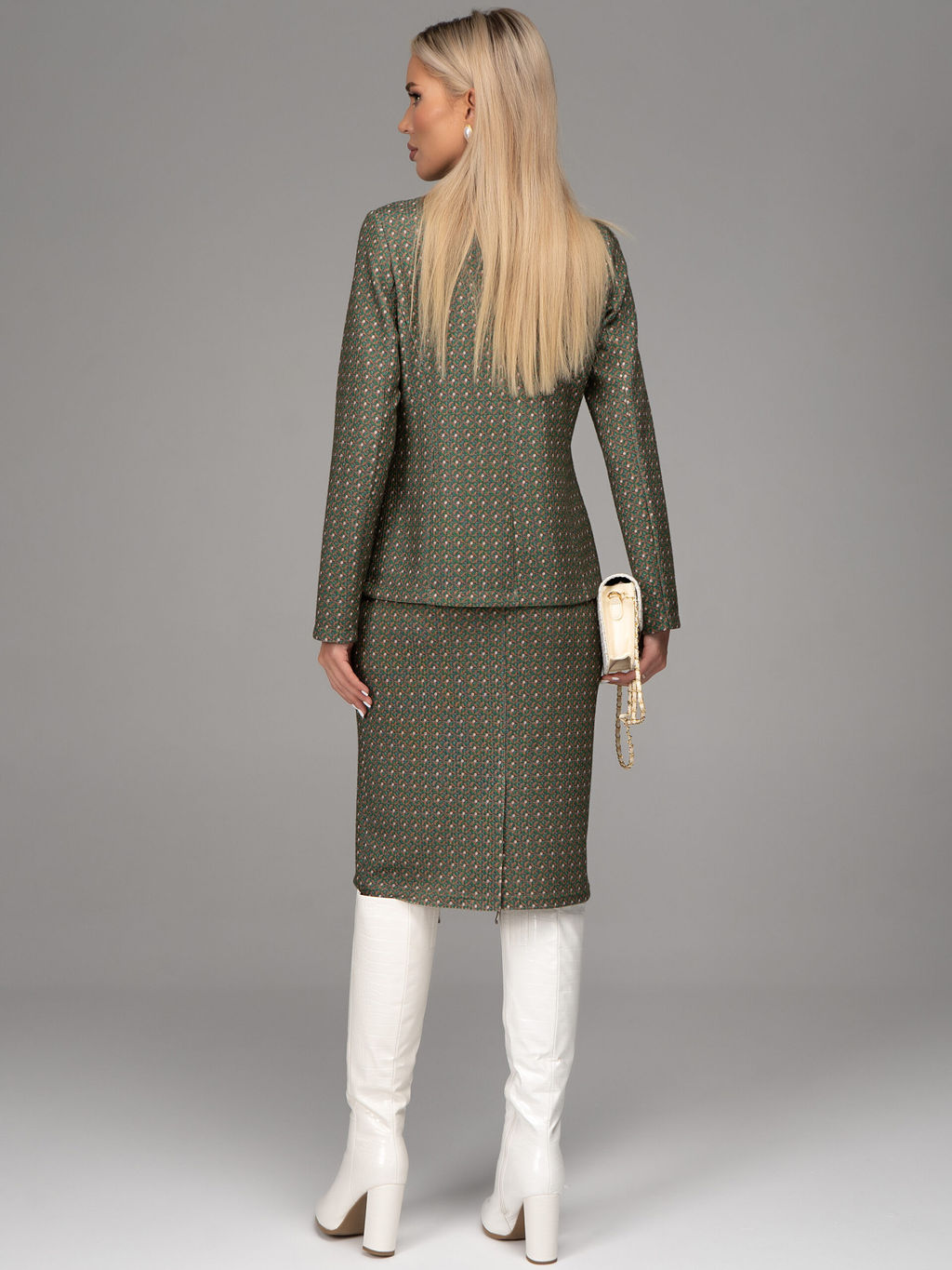 Костюм Шанель (зелёный) - Эльза фото 13