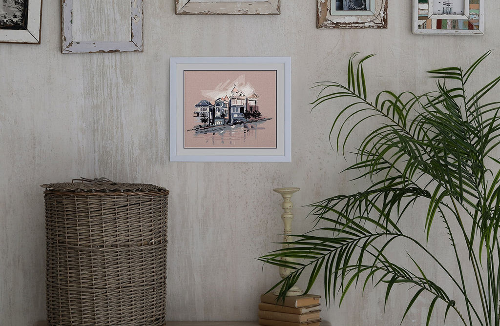 Набор для вышивания PANNA Скетчевые зарисовки GM-7266 Улица Штайнер 21 х 18 см