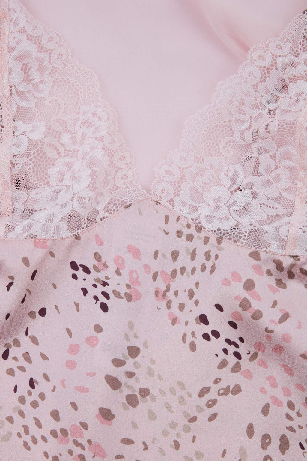 Pembe Renkli Leoplarl? Saten Dokuma 7li Pijama Tak?m?-Gecelik Ceyiz Set THMSS26PT00243
