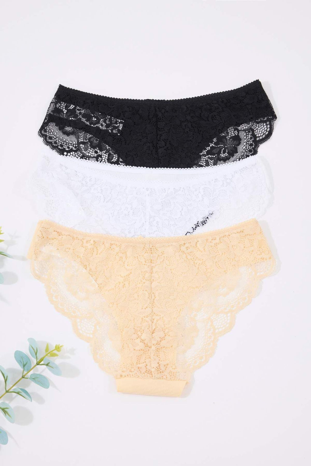 Siyah-K?rm?z?-Pudra 3lu Micro Dantel ve Kurdele/Fiyonk Detayl? Orme Brazilian Kulot THMAW26KU00003 - Trendyolmilla фото 8