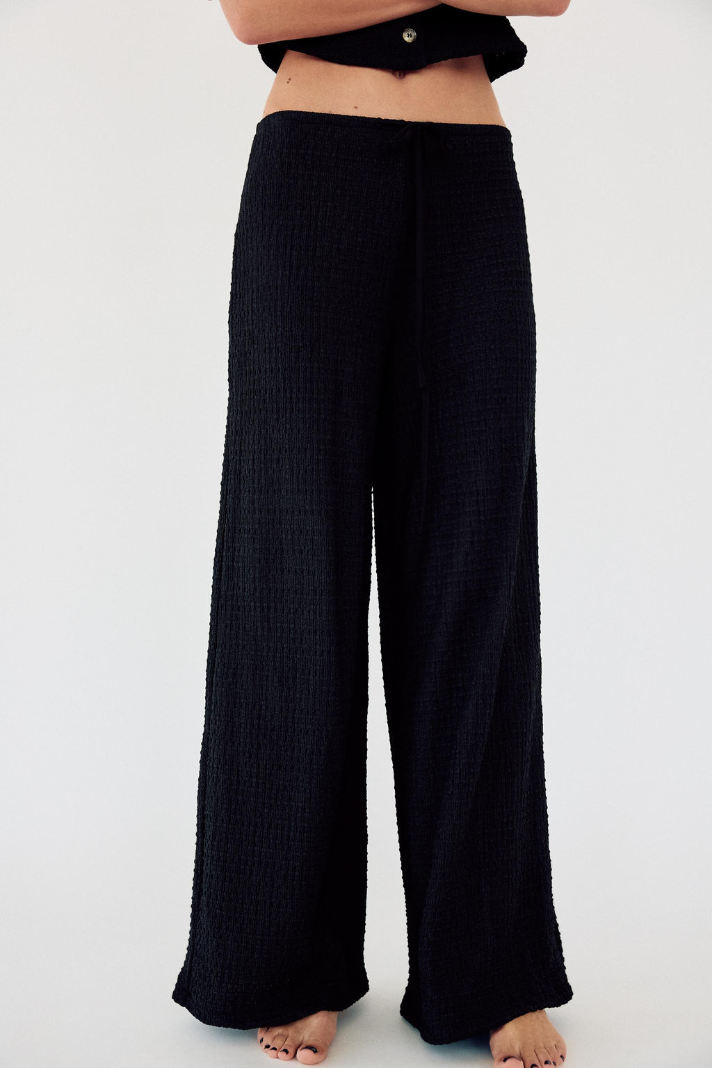 TEXTURED STRAIGHT-FIT TROUSERS - Zara фото 39