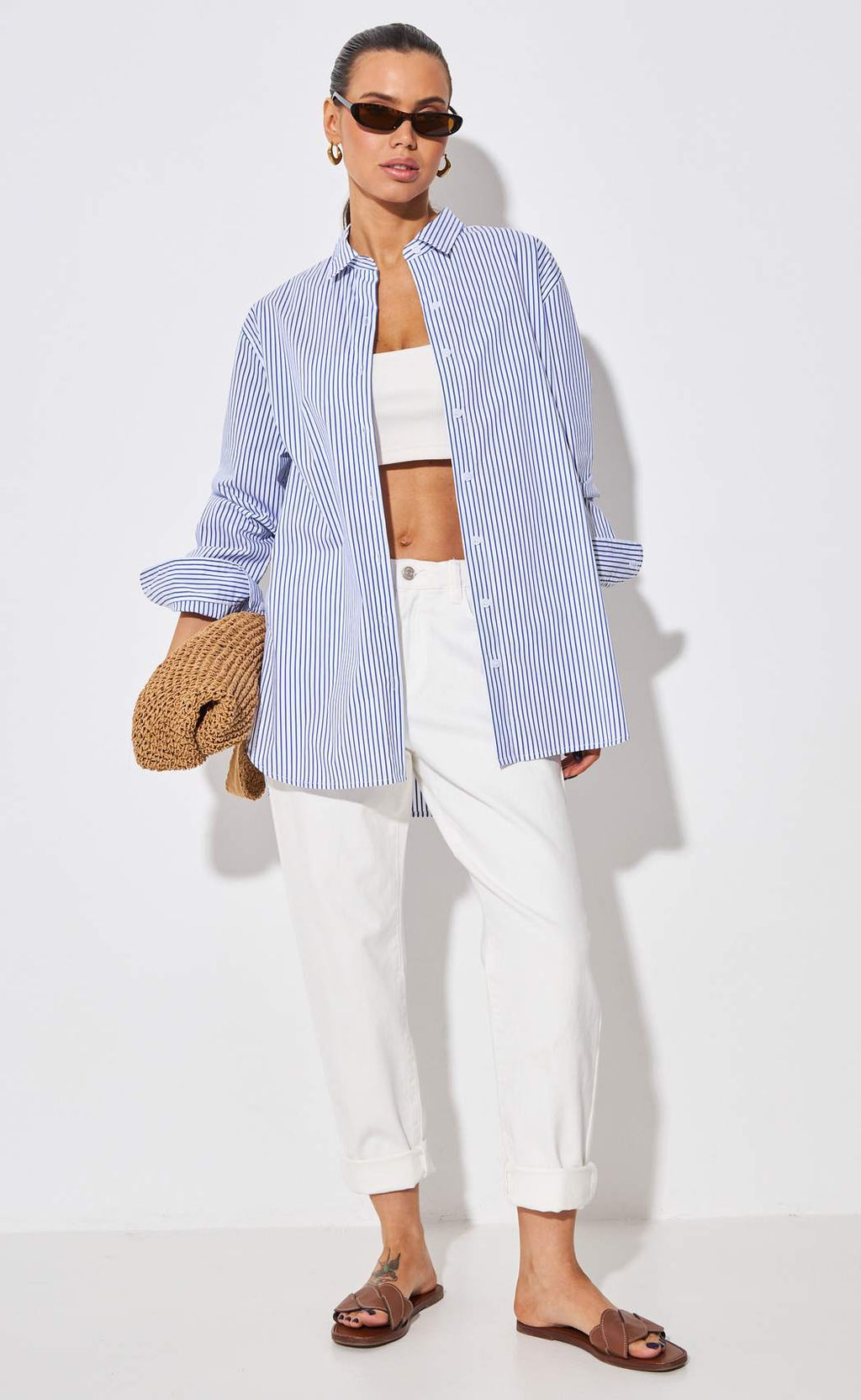 Рубашка д/р F512-1103 blue-white - Fine joyce фото 4