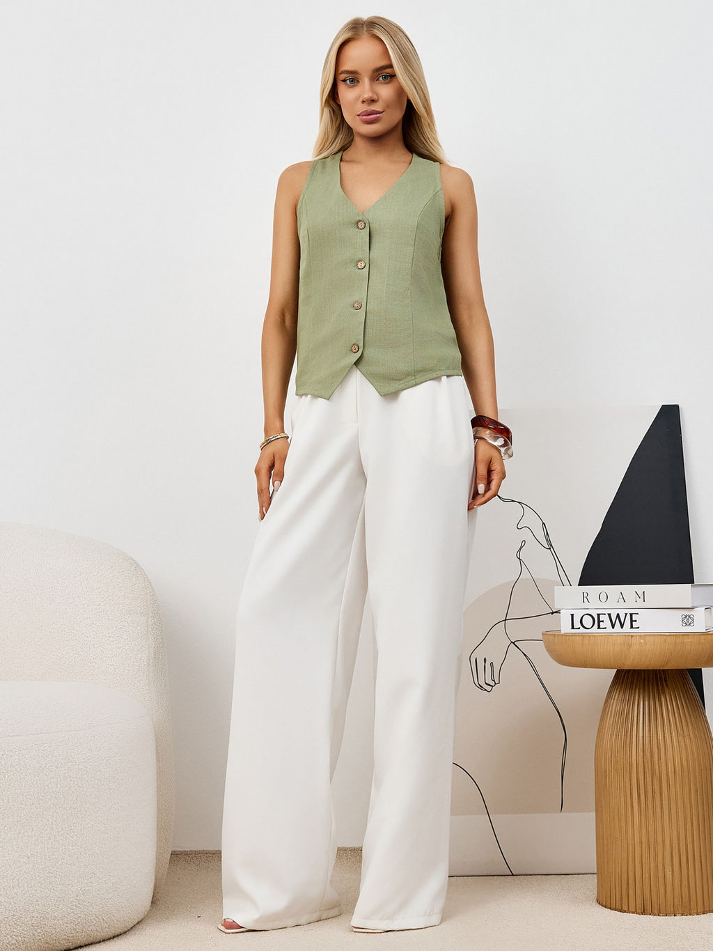 Жилет Аманти-1 из льна с вискозой - Виотекс фото 31