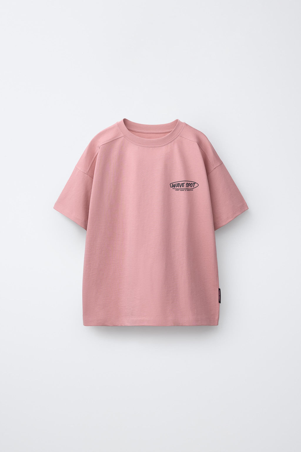 CONJUNTO CAMISETA Y BERMUDA TEXTO / Rosa lavado