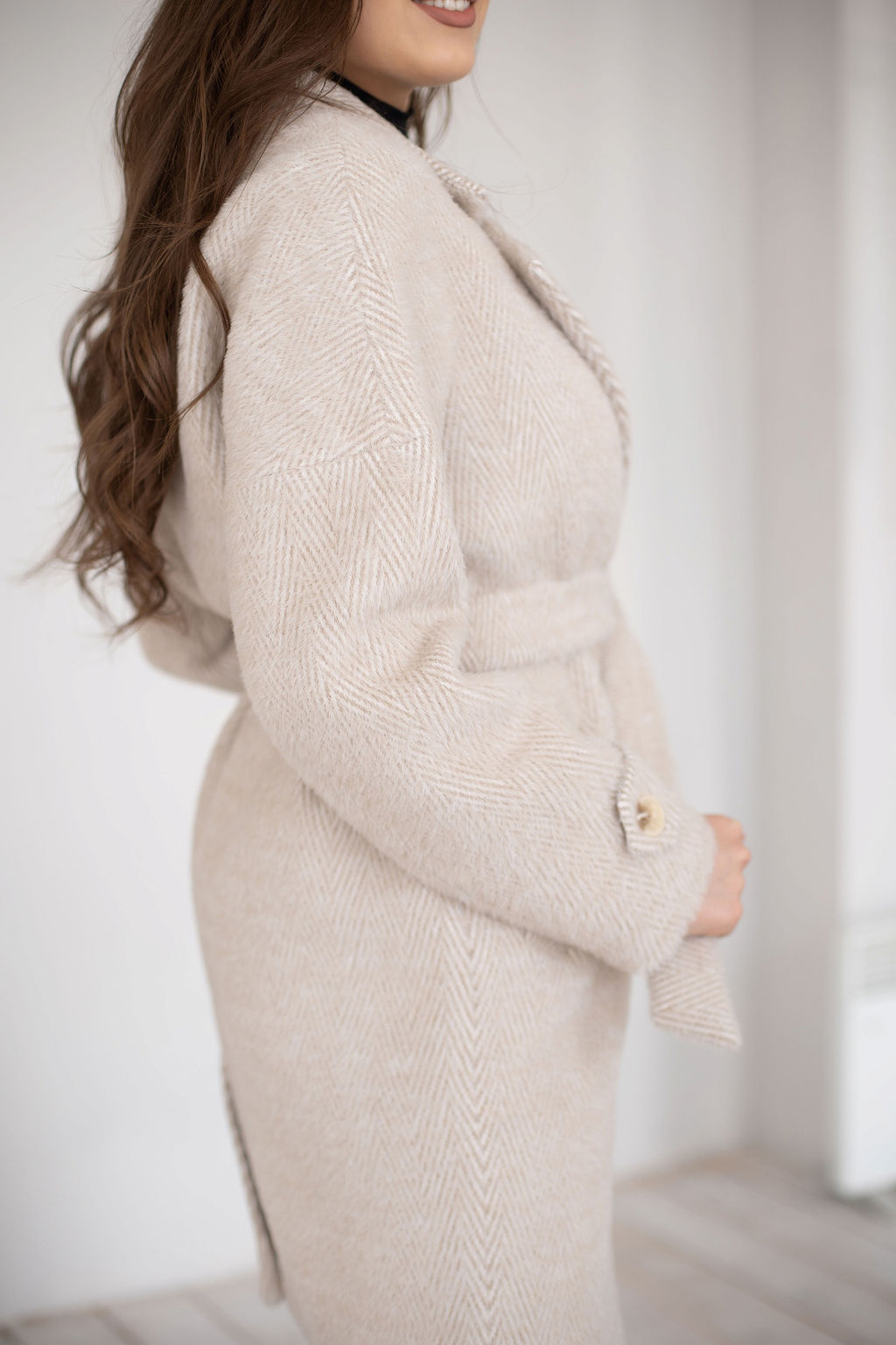 Пальто женское демисезонное 22970 (beige) - Kankan фото 3