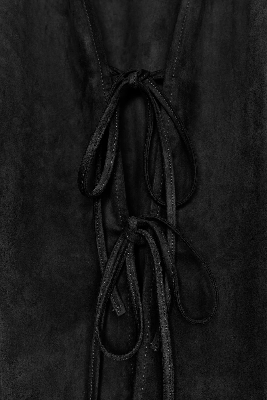 FAUX SUEDE SHIRT WITH TIES - Zara фото 4