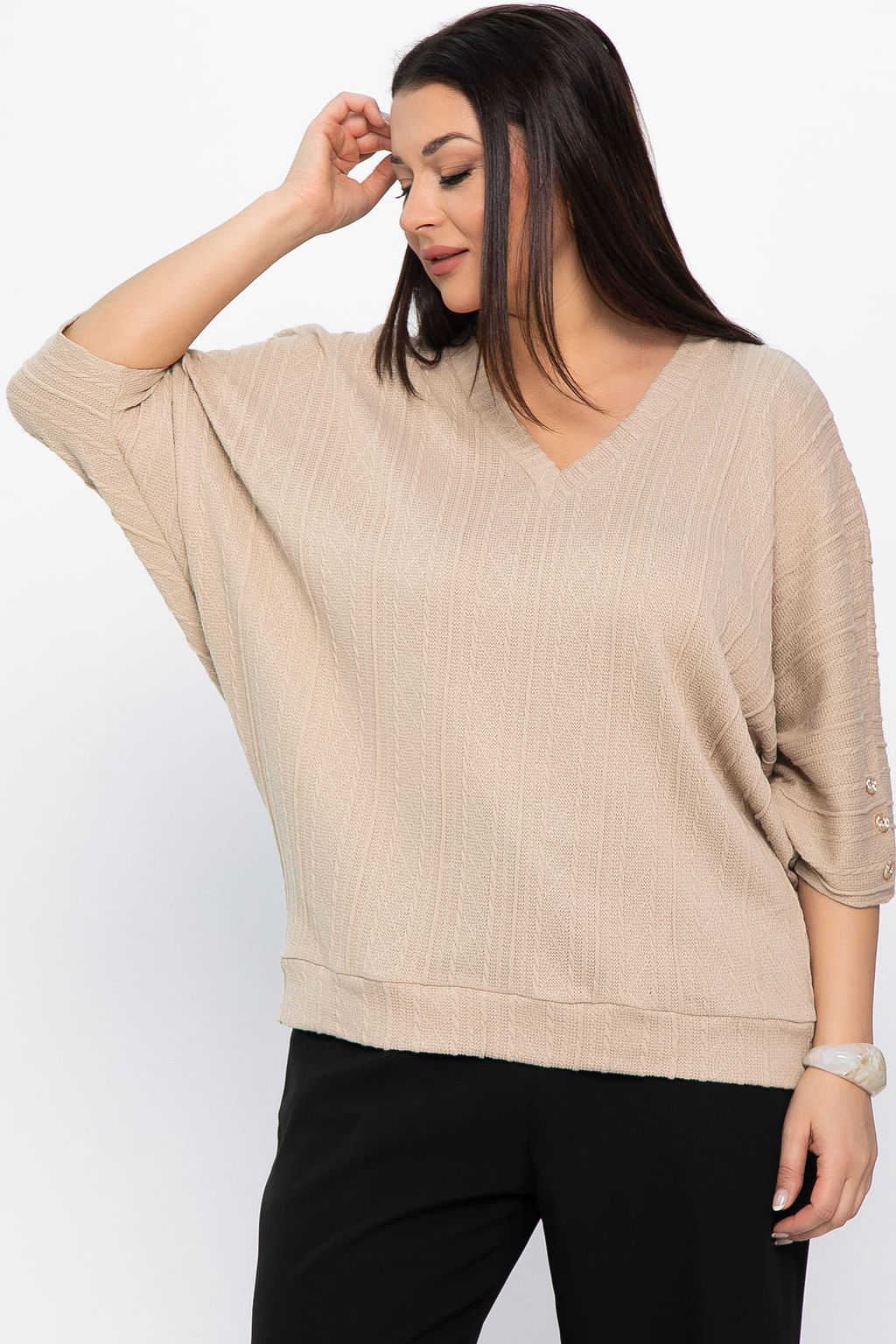 Блуза Вэнсдей (бежевая) Б14818-4М