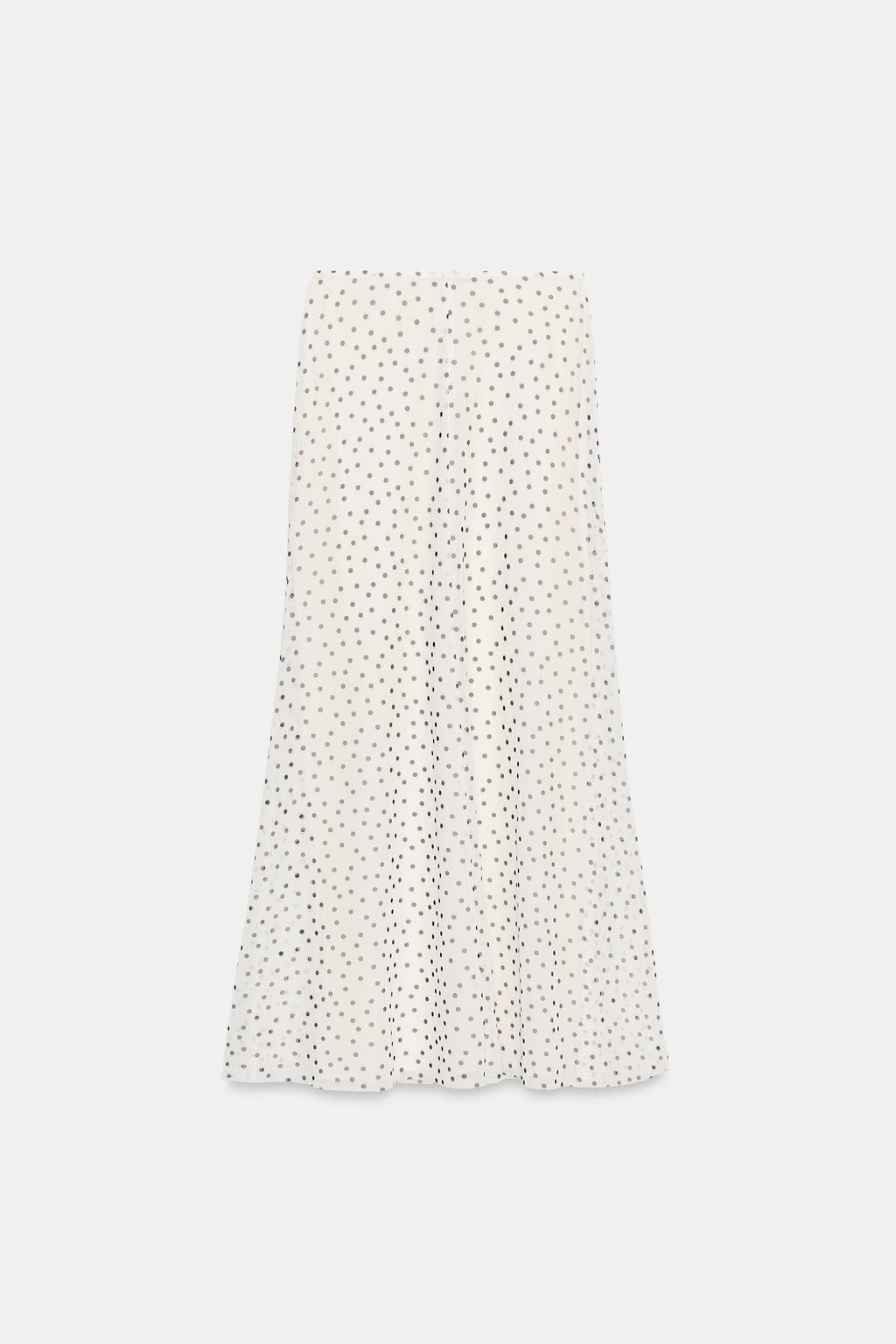 FALDA TUL ESTAMPADO LUNARES / Blanco / Negro - Zara фото 10