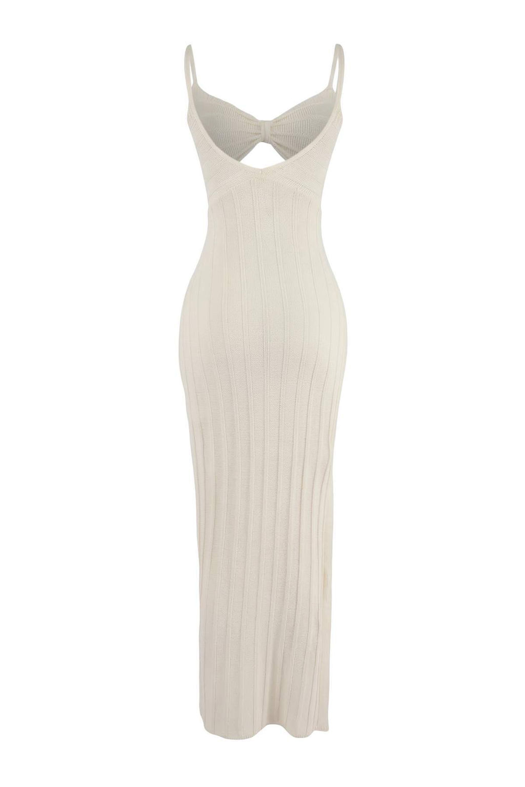Koyu Kahverengi Triko Ajurlu Maxi Cut Out Detayl? Plaj Elbise TBESS26EL00043 - Trendyolmilla фото 7