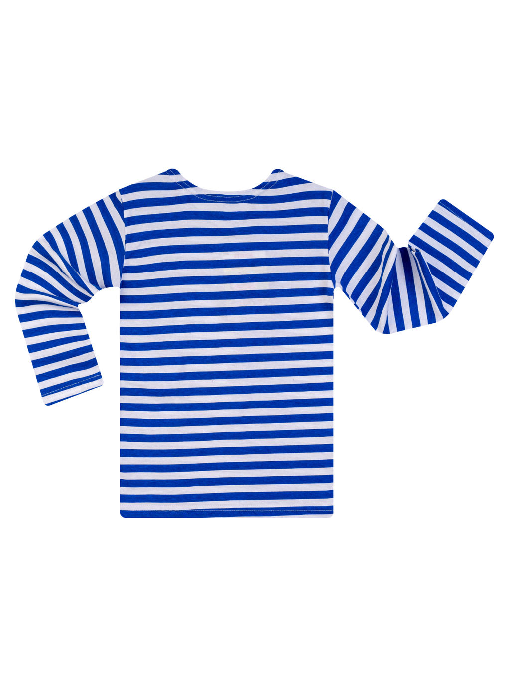 Тельняшка лонгслив детская васильковая полоска 516 (140, 72)