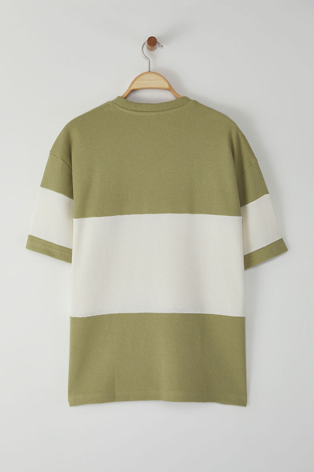 TRENDYOL MAN Mint Oversize/Genis Kesim Renk Bloklu Dokulu T-Shirt TMNSS25TS00065 - Trendyolmilla фото 7