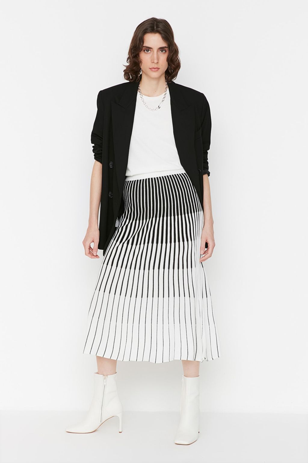 TRENDYOLMILLA Lila Midi Renk Bloklu Etek TWOSS20ET0195 фото 8