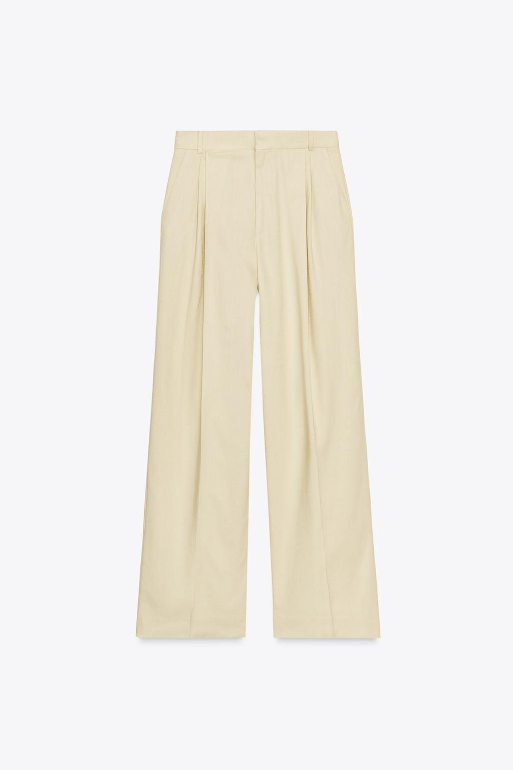 ZW COLLECTION WIDE-LEG DARTED TROUSERS - Zara фото 7