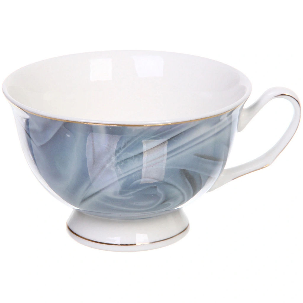 Чайная пара "Поэзия"" (кружка 220мл, блюдце,ложка) синяя