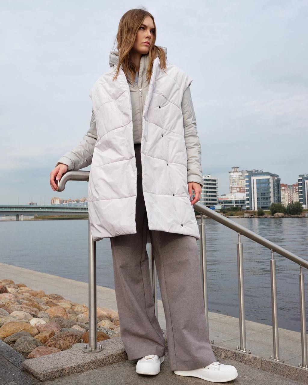 Пальто женское арт. 311W, жемчуг