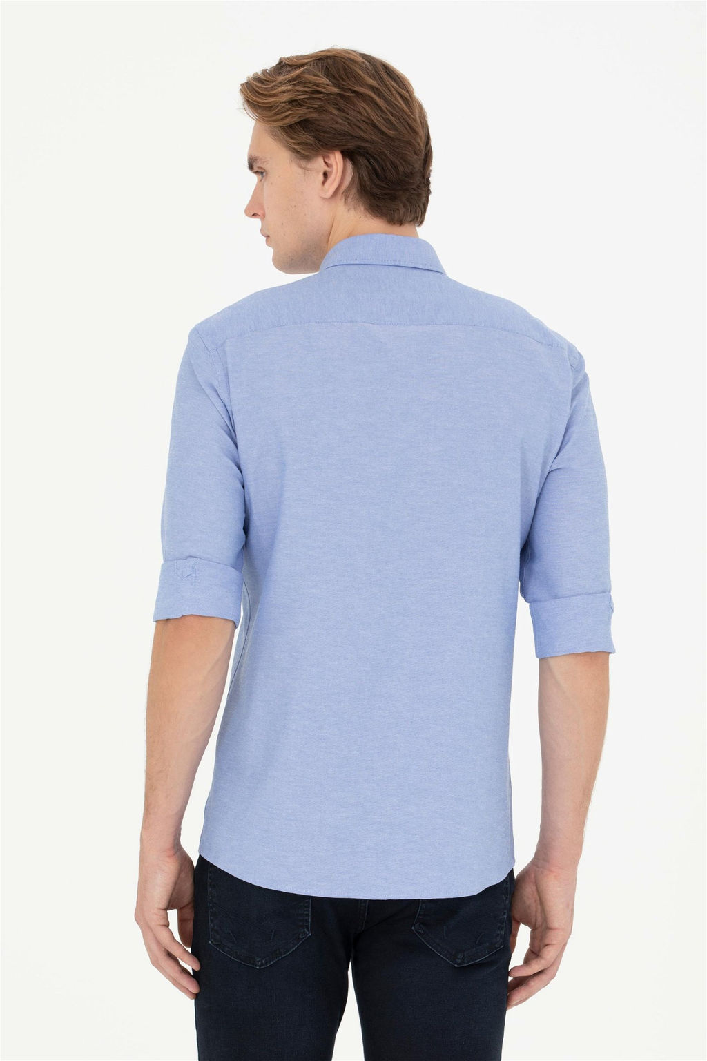 Мужская базовая рубашка Saks с длинным рукавом - U.s. polo assn фото 5