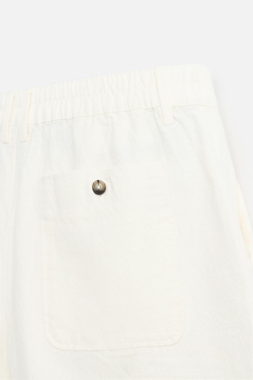 LINEN/COTTON BERMUDA SHORTS - Zara фото 9