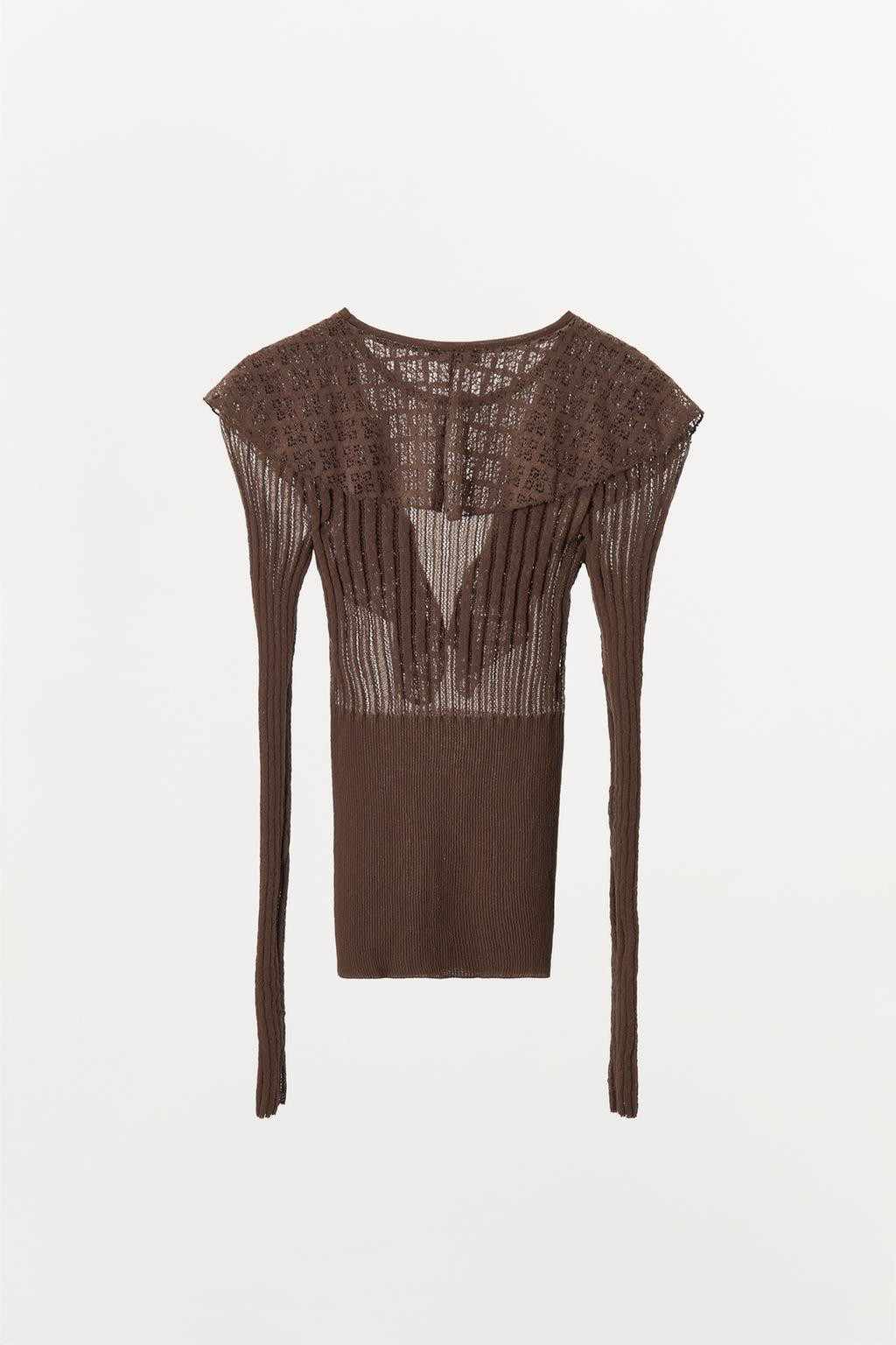 RUFFLED KNIT TOP - Zara фото 6