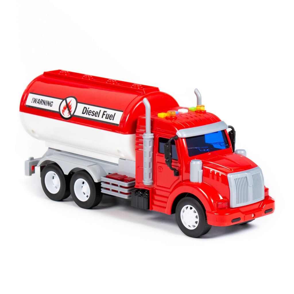Профи, автомобиль с цистерной инерционный ( со светом и звуком) (красный) (в коробке) - Полесье фото 11