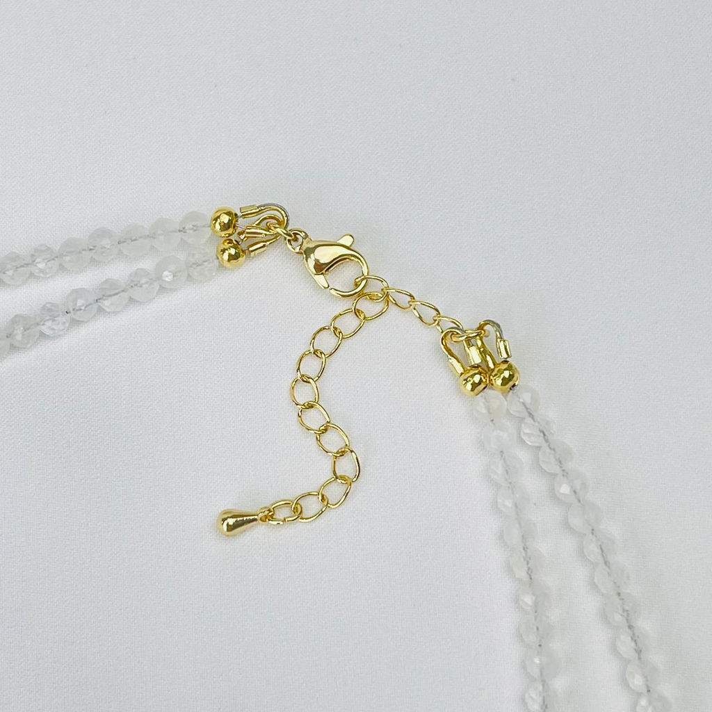 Колье из Лунного камня и Жемчуга 38 см +