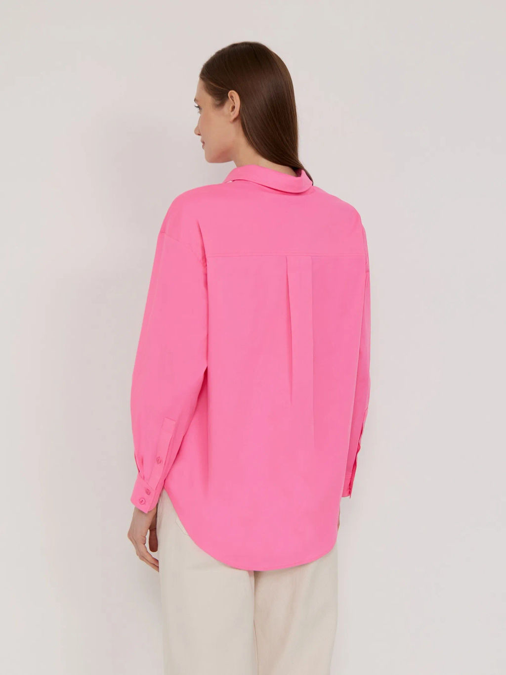 Рубашка однотонная - Emka фото 5