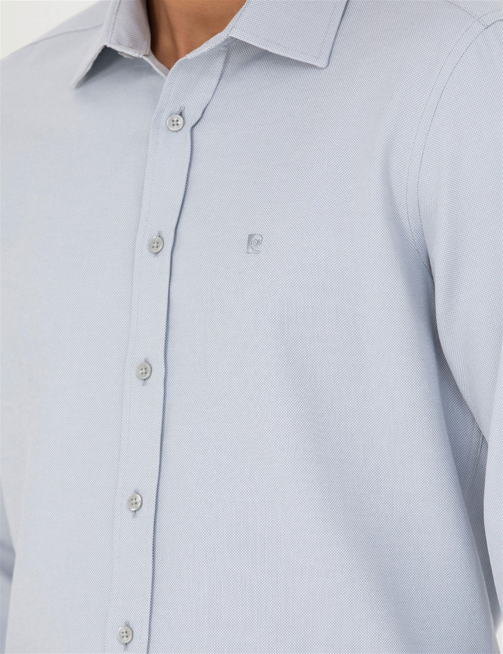 Gri Slim Fit Uzun Kollu G_mlek - Pierre cardin фото 7