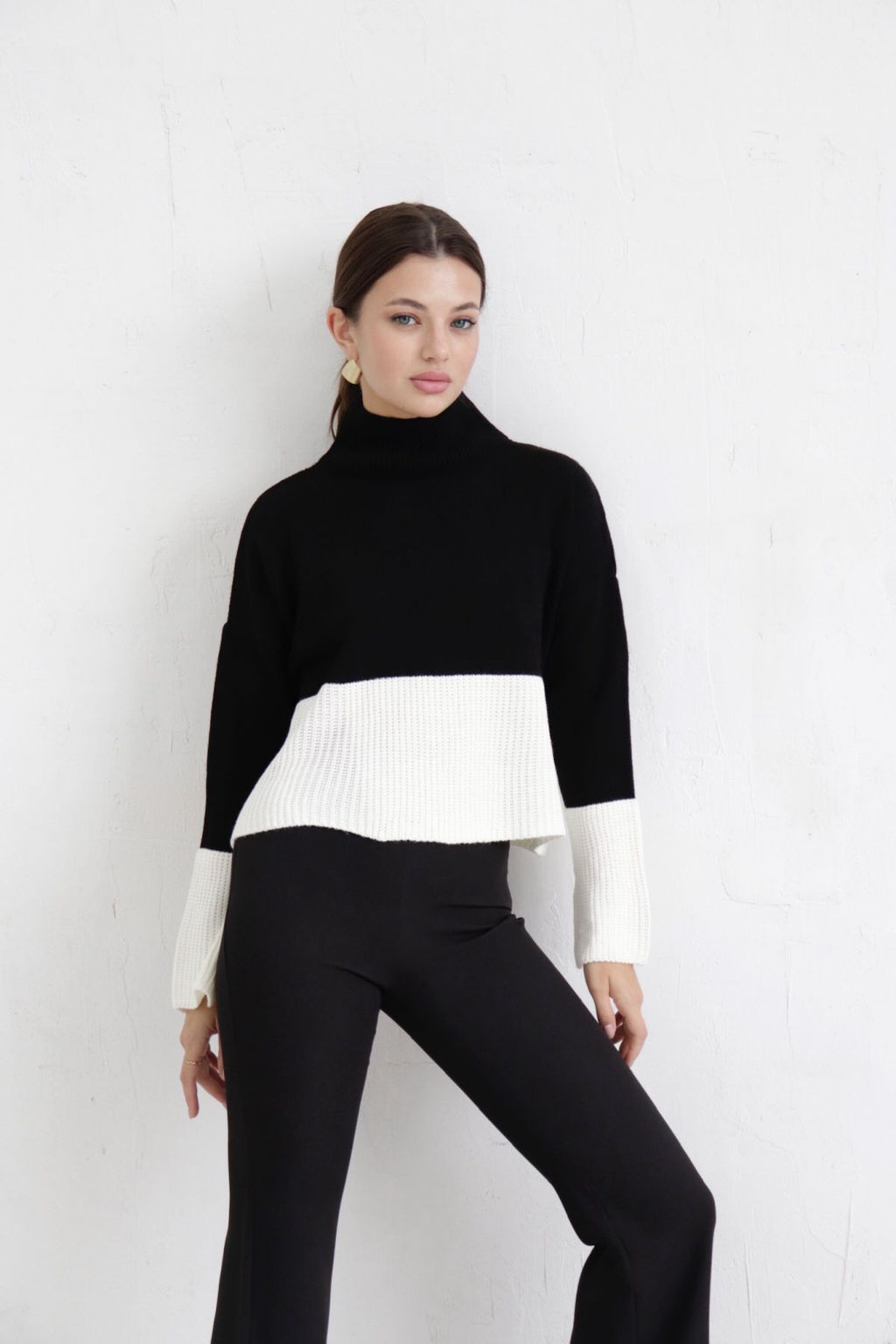 10452 Свитер чёрно-белый - Martichelli фото 12