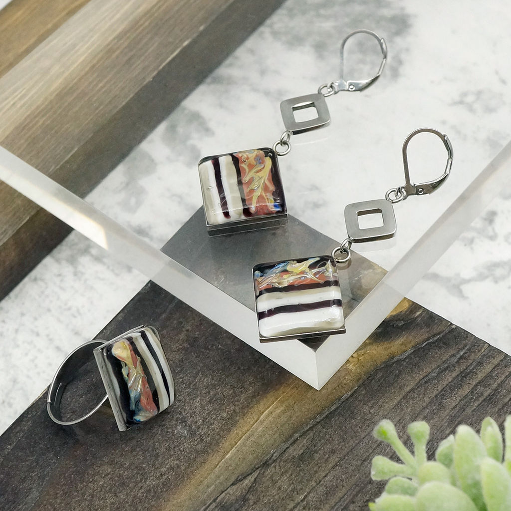 Серьги из муранского стекла ELEGANT ACCENT LS2988