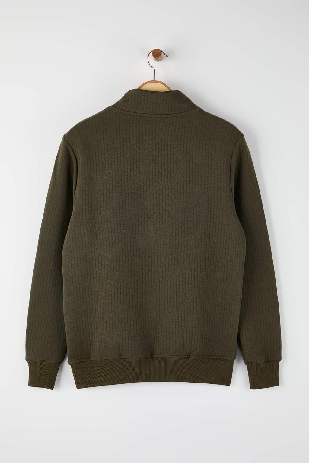 Siyah Regular/Normal Kesim Dokulu Etiket Detayl? Fermuarl? Sweatshirt TMNAW26SW00062 - Trendyolmilla фото 23