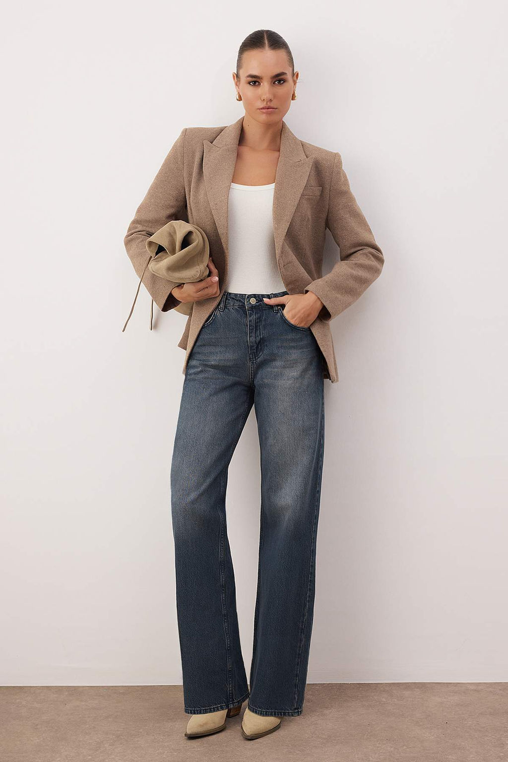 Kahverengi Yuksek Bel Genis Paca Wide Leg Jeans TWOAW26JE00119 - Trendyolmilla фото 10