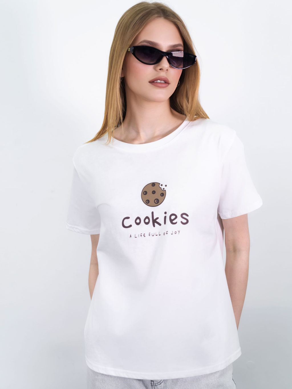 Футболка Cookies (белый) - Nadi bordo фото 5