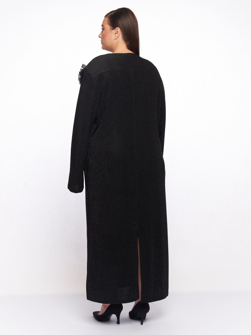 Черное платье с люрексом PP51727BLK01 - Артесса фото 8