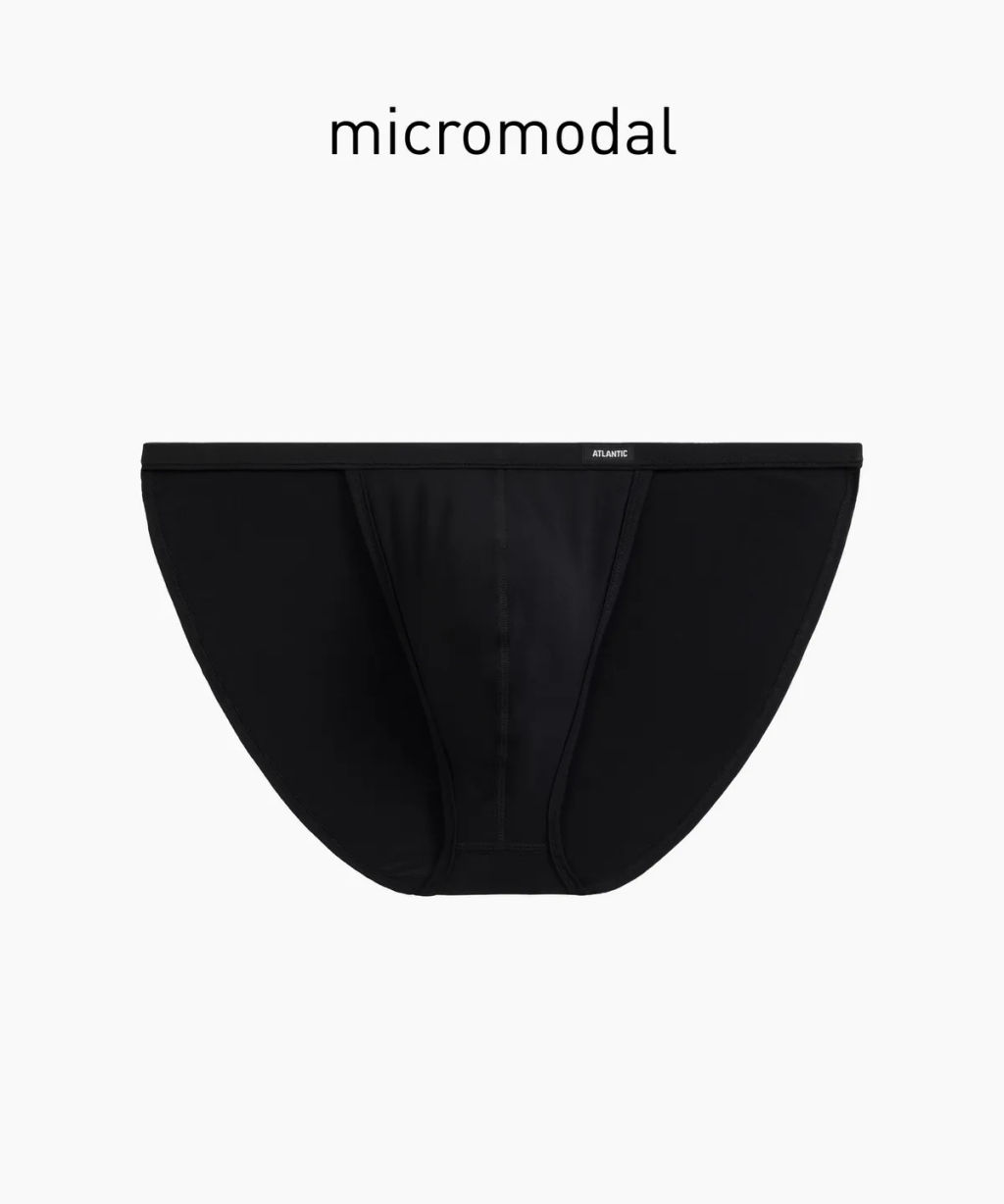 ATLANTIC MP-1587 Трусы танга Micromodal черный  фото 2