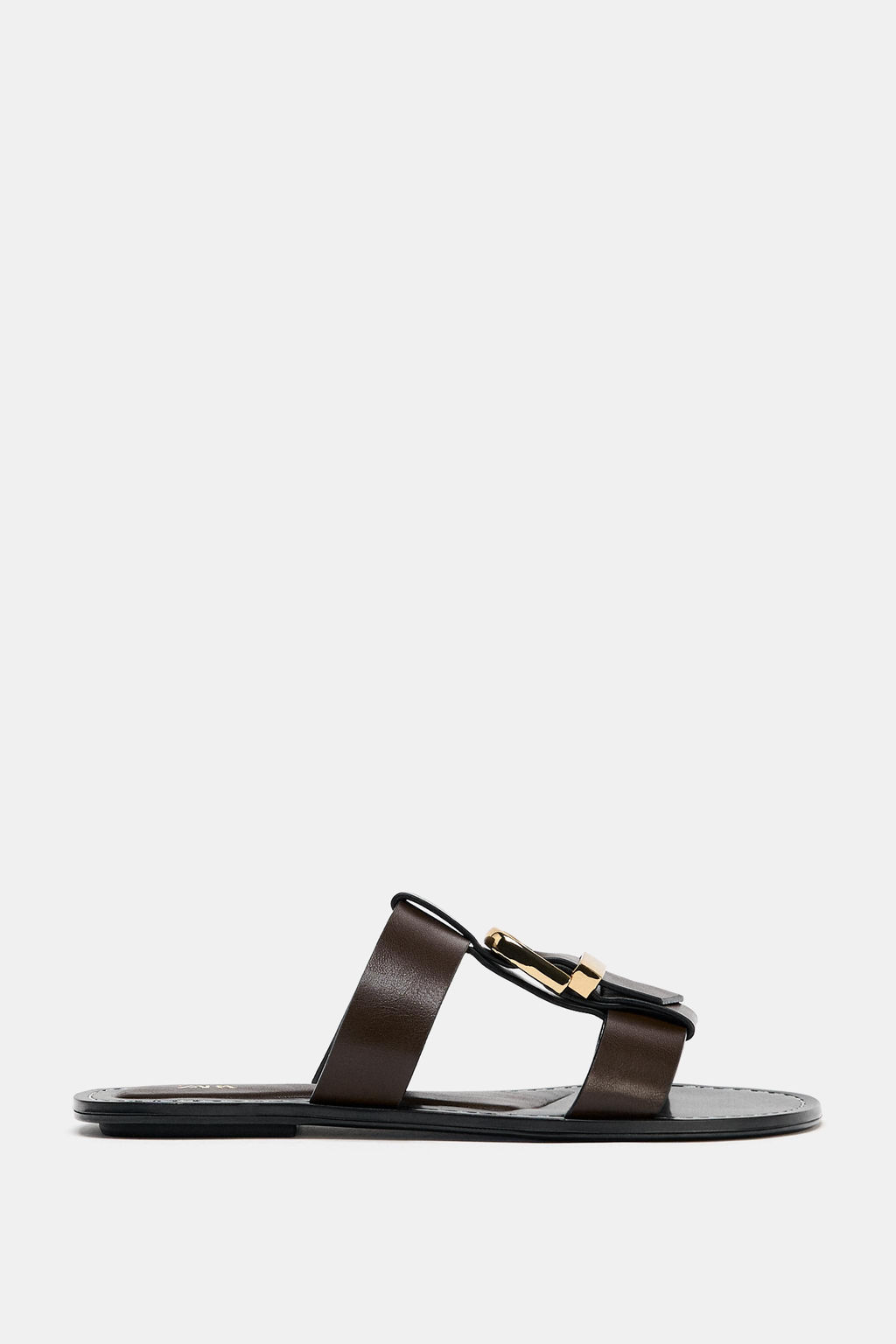 DOUBLE-STRAP FLAT SANDALS WITH BUCKLE - Zara фото 19