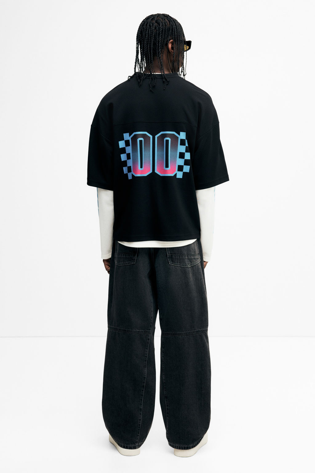 Camiseta de malla con estampado Oversized Fit - H&m фото 6