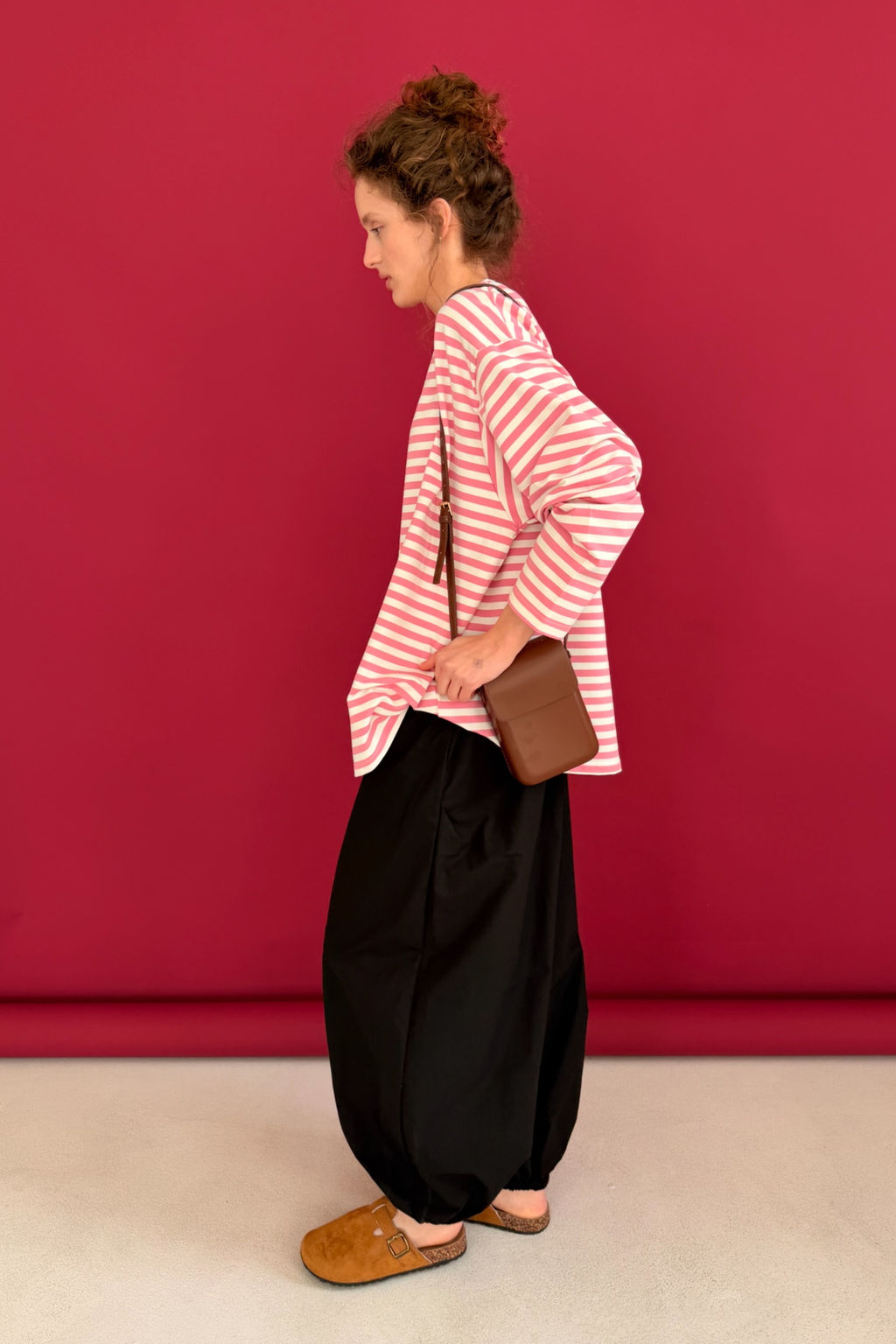 Блузка STRIP111/01/Белый, розовый - M&G all natural фото 4