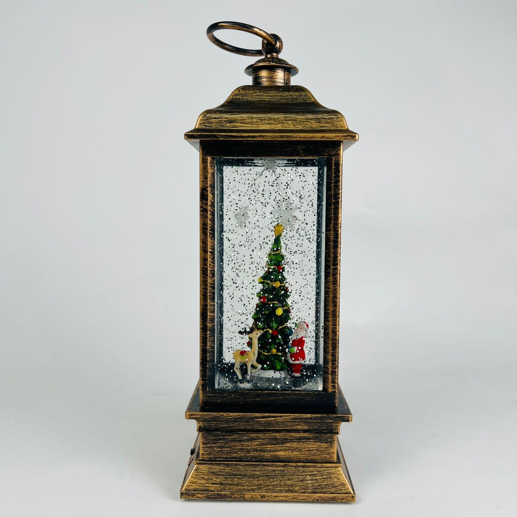 Новогодний декор Фонарь стекло 28,5 см в ассортименте (арт. K-6) - Ип лебедев о.ю фото 2