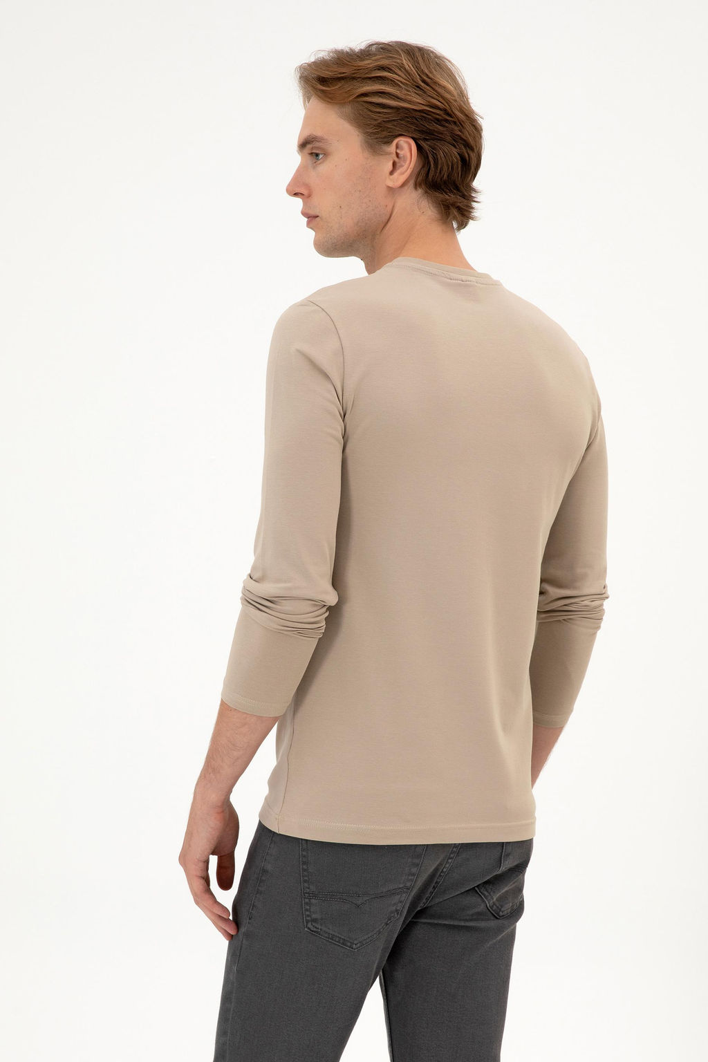 Erkek Koyu Bej Basic Sweatshirt Sepette S_rpriz _ndirim - U.s. polo assn фото 5