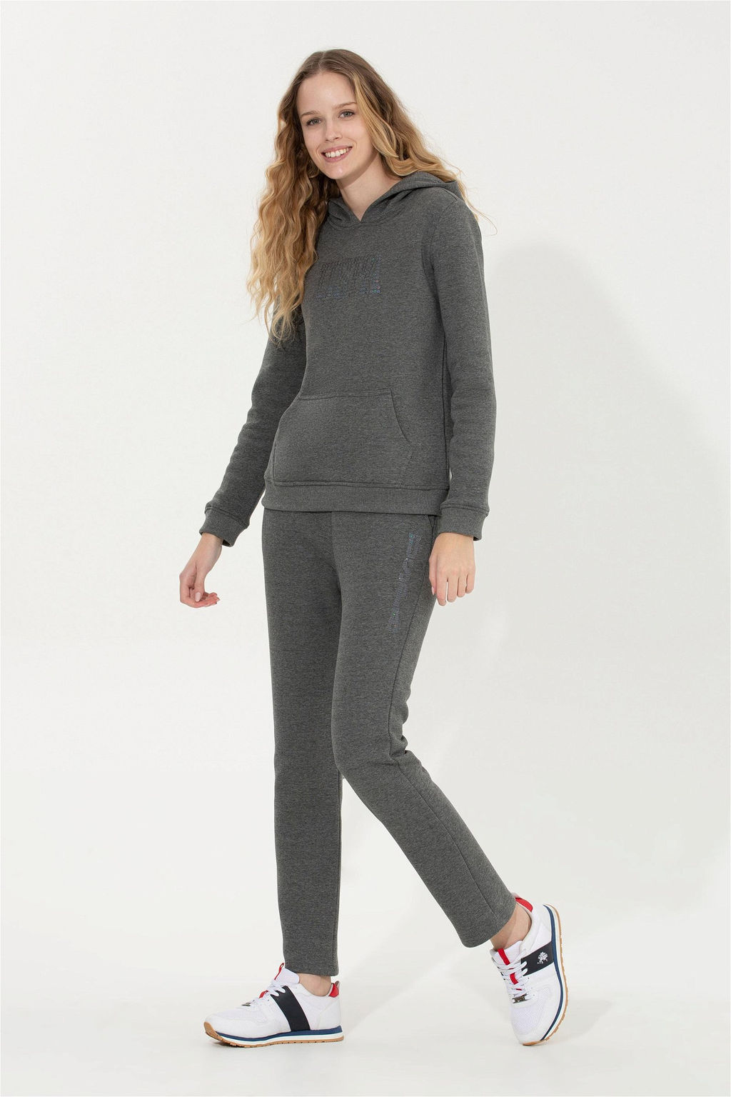 Женские спортивные штаны антрацитового меланжа Неожиданная скидка в корзине - U.s. polo assn фото 3