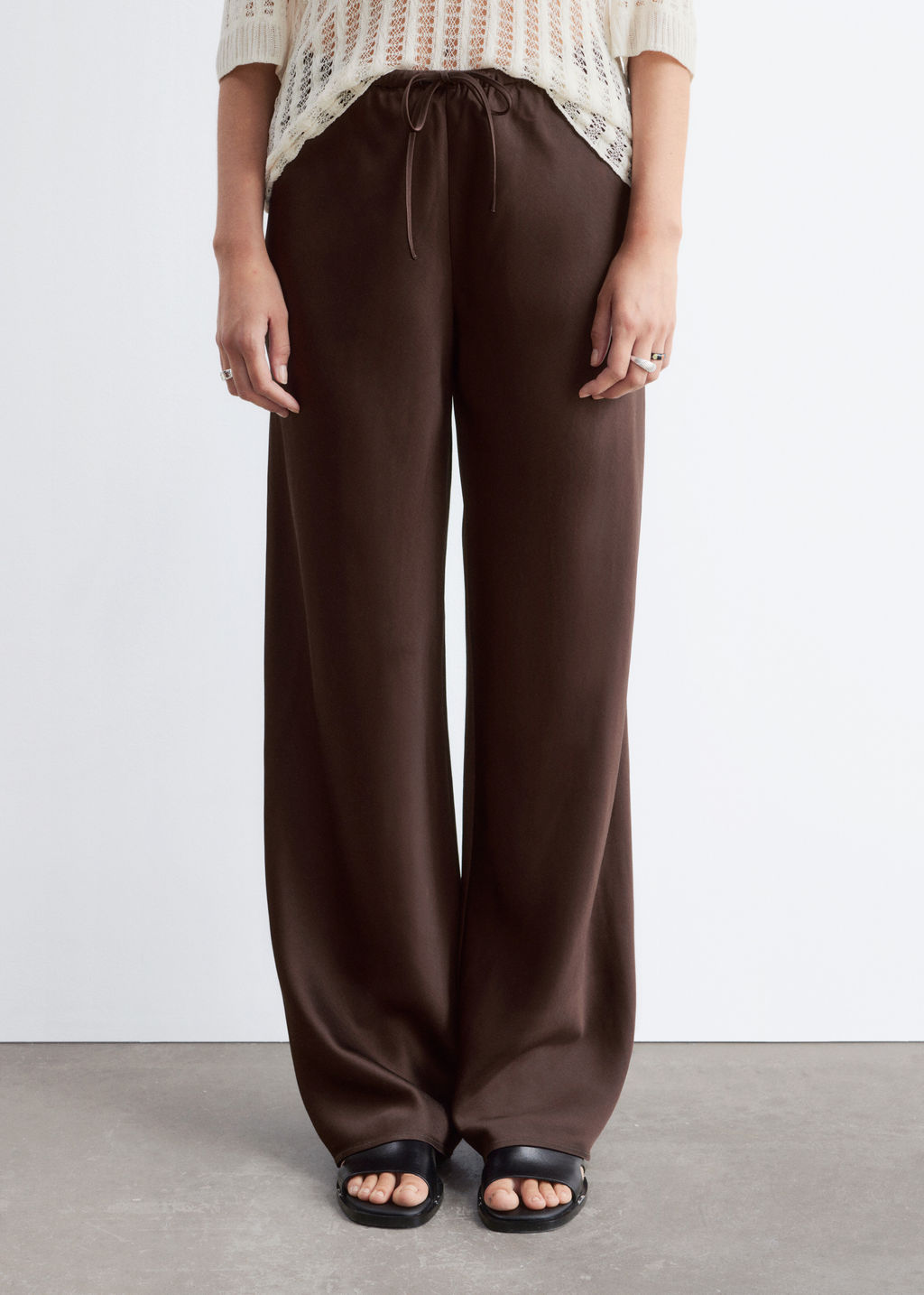 Pantalones de sarga con cord?n de ajuste - H&m фото 7