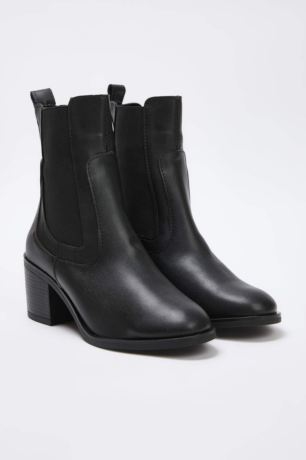 Siyah Kare Burun Kad?n 8 cm Blok Topuklu Bot TAKAW26BO00114 - Trendyolmilla фото 3