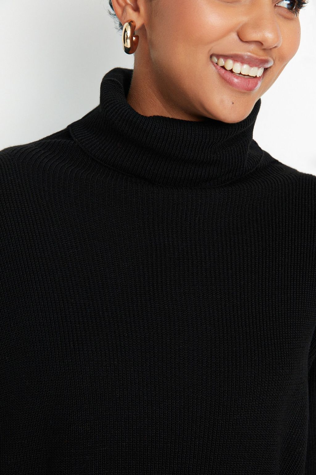 Siyah Mini Triko Genis Kal?p Elbise TWOAW23EL00026