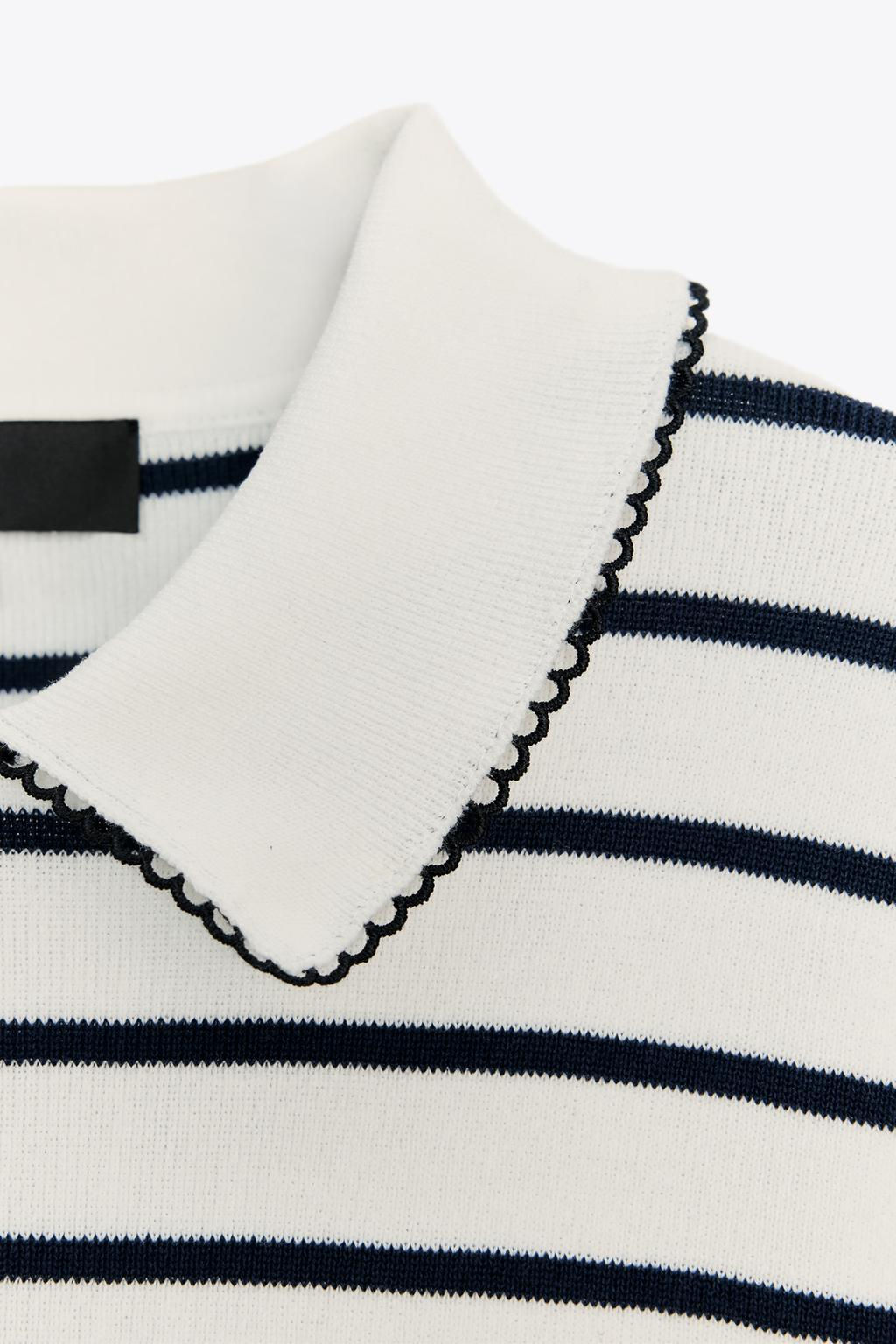 KNIT TOP WITH PIPING - Zara фото 9