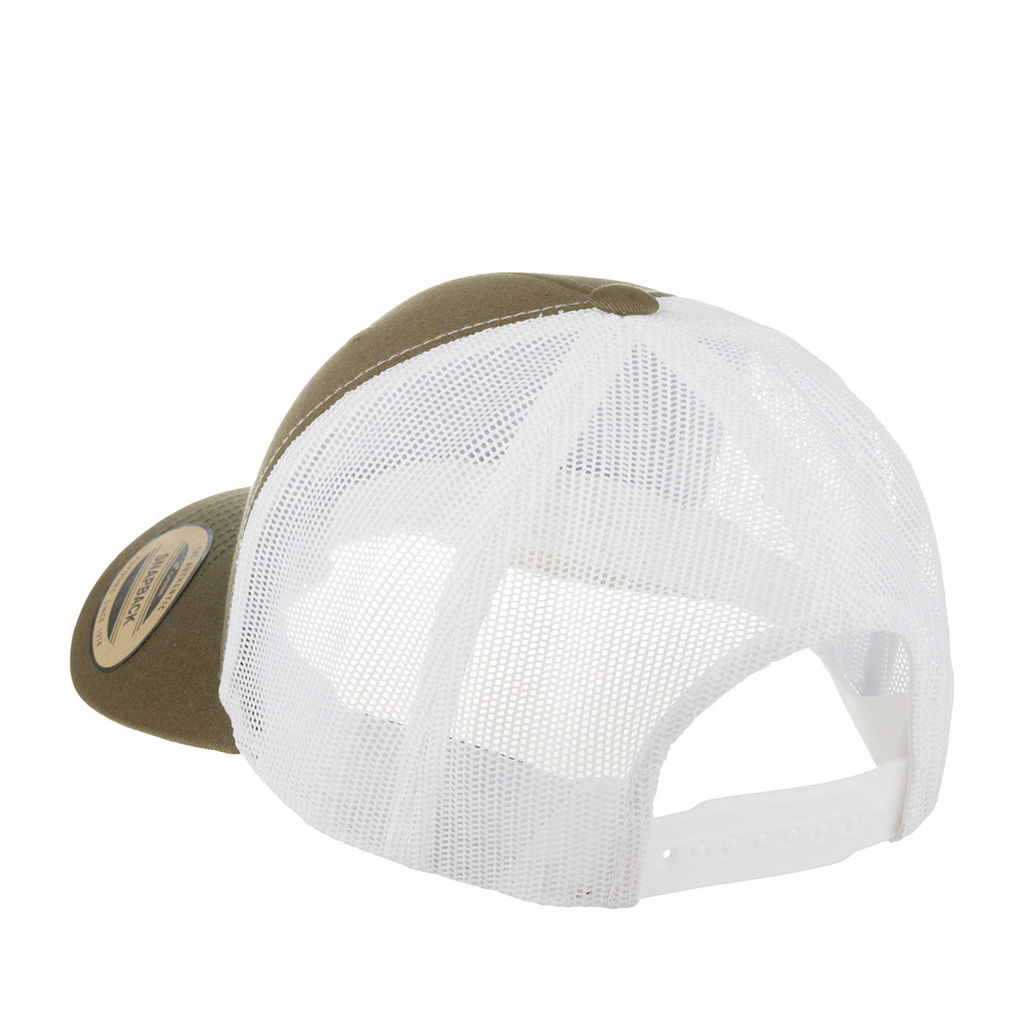 Бейсболка FLEXFIT арт. 6606RT (оливковый / белый)  фото 2