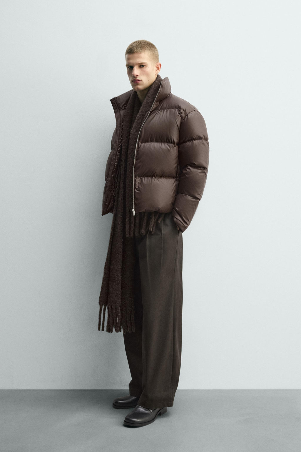 80% DOWN - 20% FEATHER PUFFER JACKET - Zara фото 4
