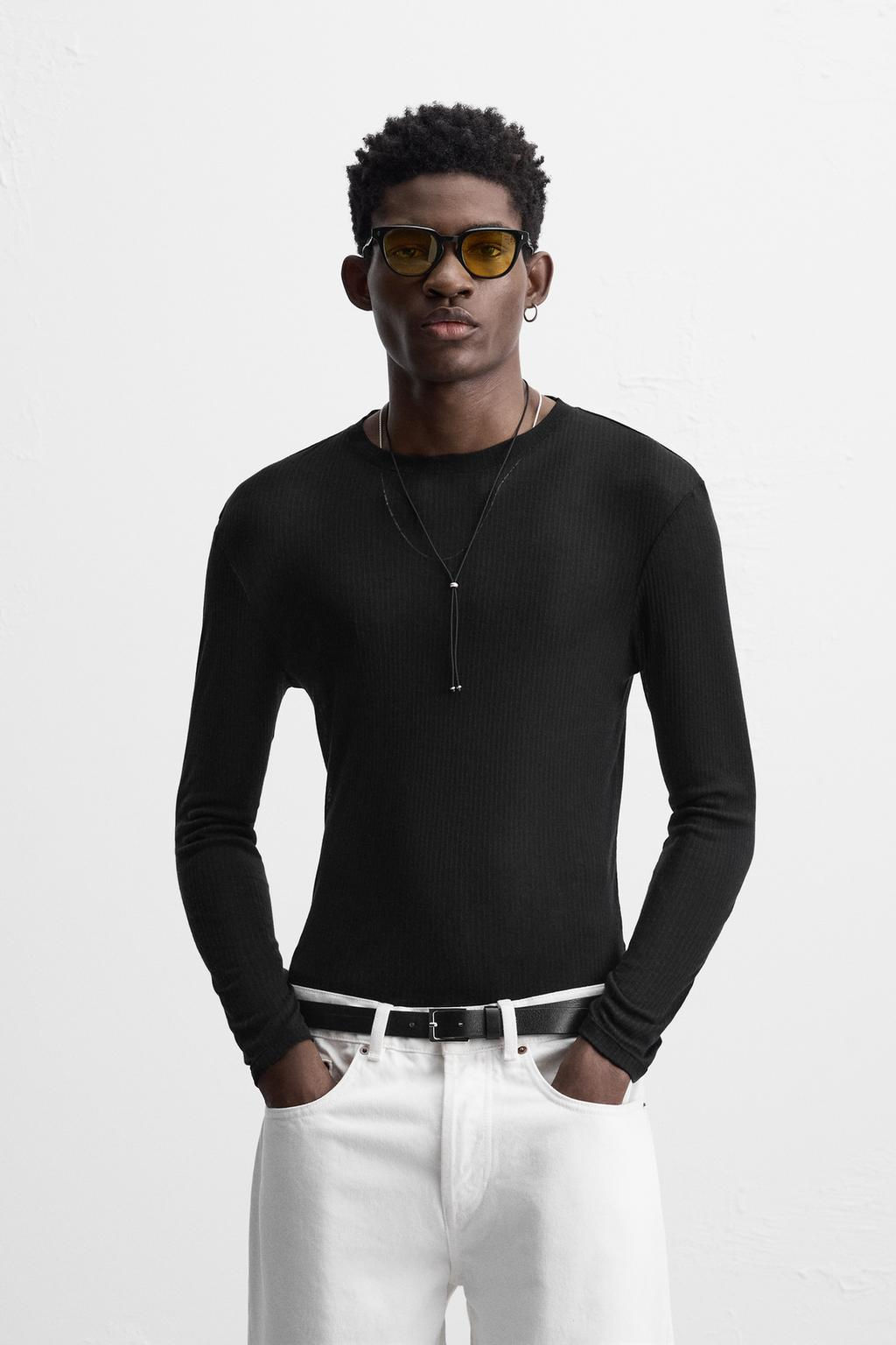 SEMI-SHEER LYOCELL T-SHIRT - Zara фото 2