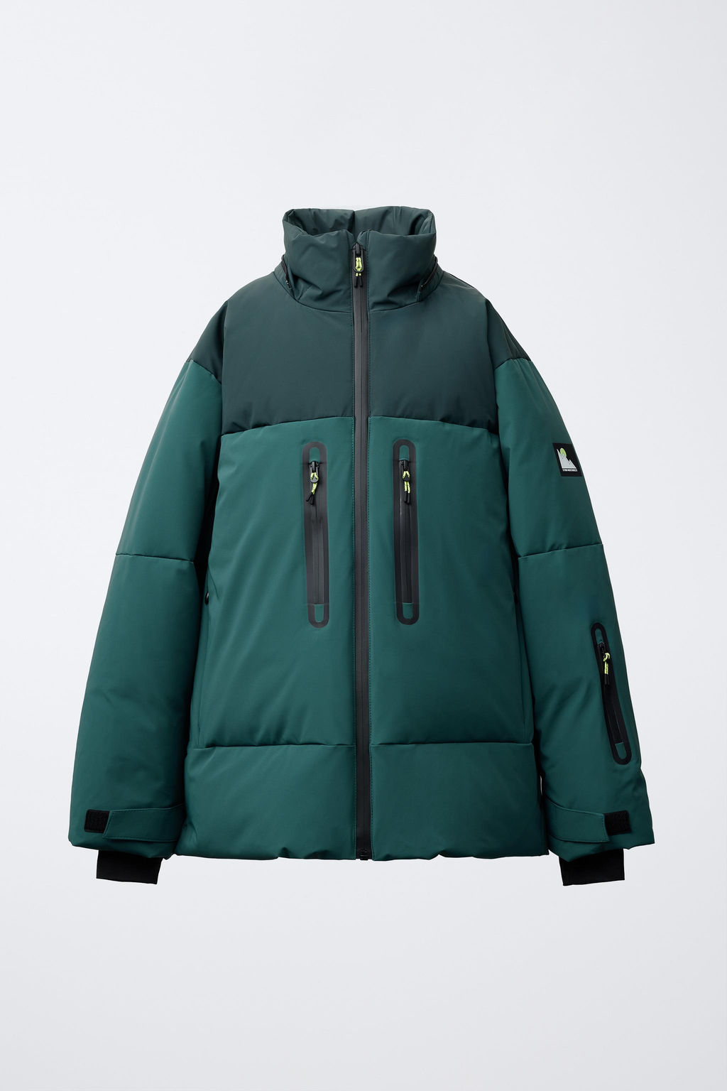 DOWN AND FEATHER PUFFER JACKET WITH REMOVABLE HOODIE, WATER-RESISTANT AND WINDPROOF COLOUR BLOCK RECCO® SYSTEM SKI COLLECTION - Zara фото 2