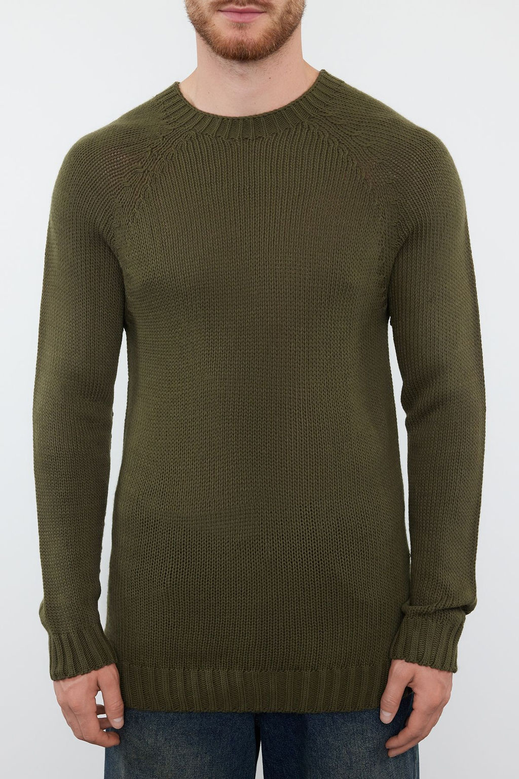 TRENDYOL MAN Kiremit Slim Fit Dar Kesim Bisiklet Yaka Reglan Kol Basic Triko Kazak TMNAW25KZ00000 - Trendyolmilla фото 58