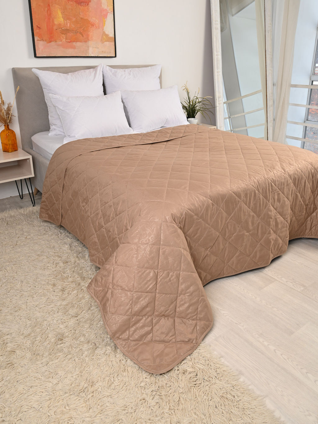 Покрывало Элегант - Коричневый 215х240