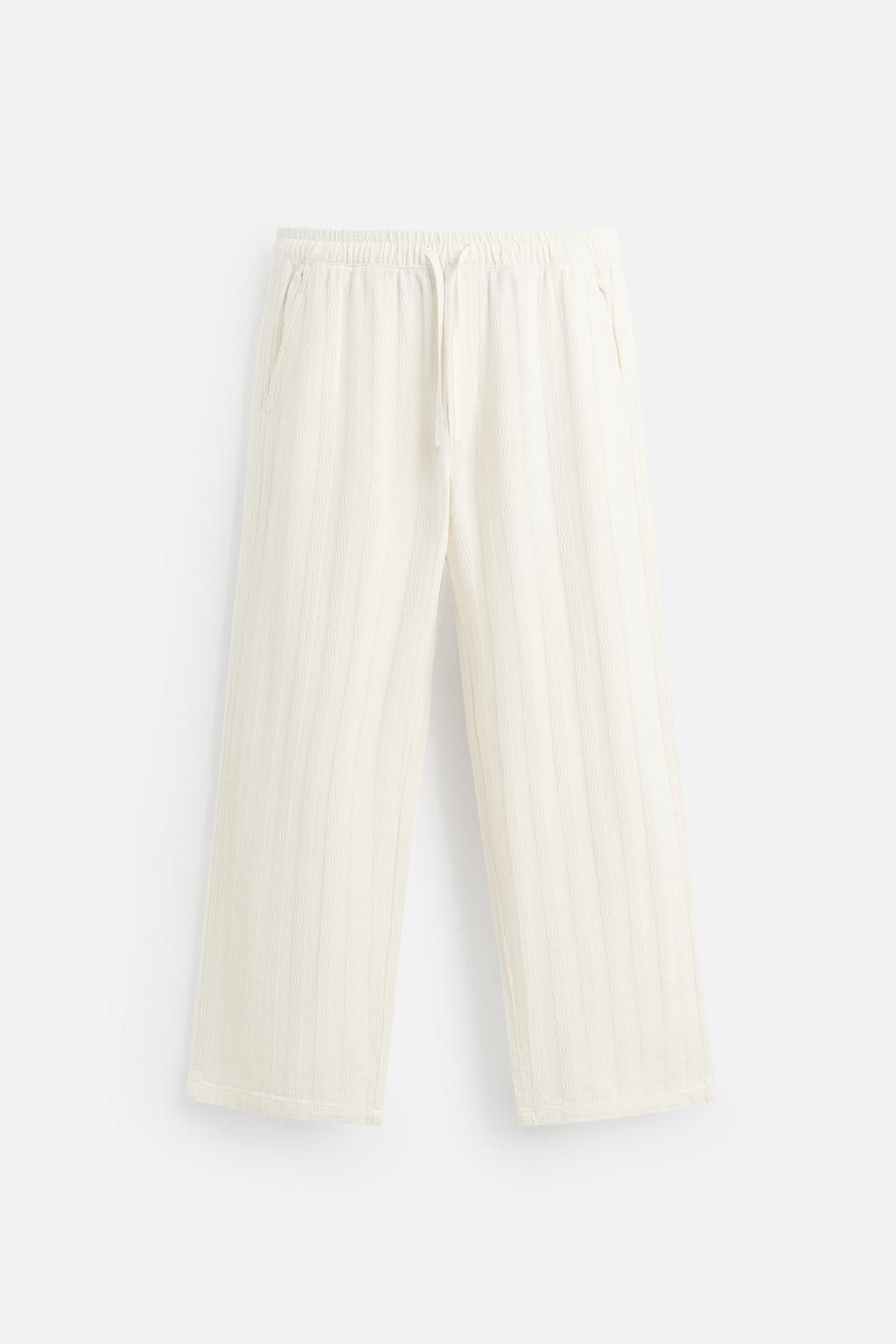 RELAXED FIT JACQUARD TROUSERS - Zara фото 7